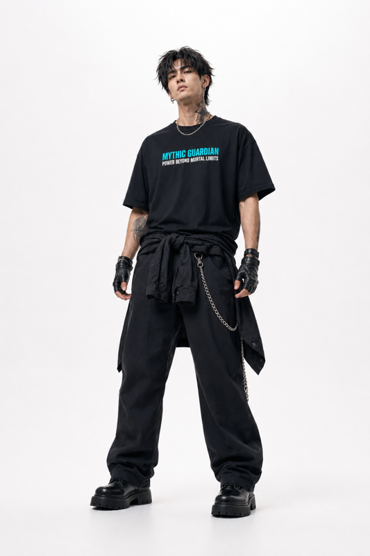 Mythic Guardian T-Shirt – Blue Dragon Oversized Tee