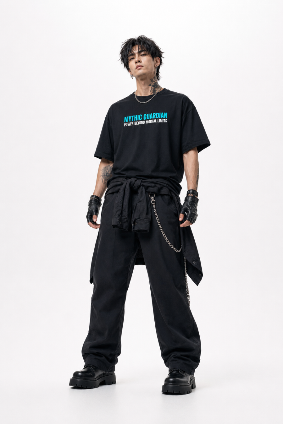 Mythic Guardian T-Shirt – Blue Dragon Oversized Tee