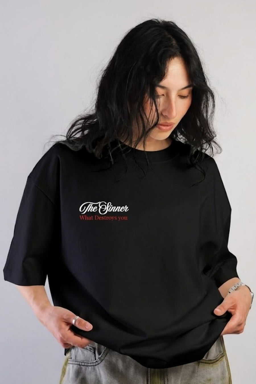 Conquer The Sinner Oversized T Shirt – Women