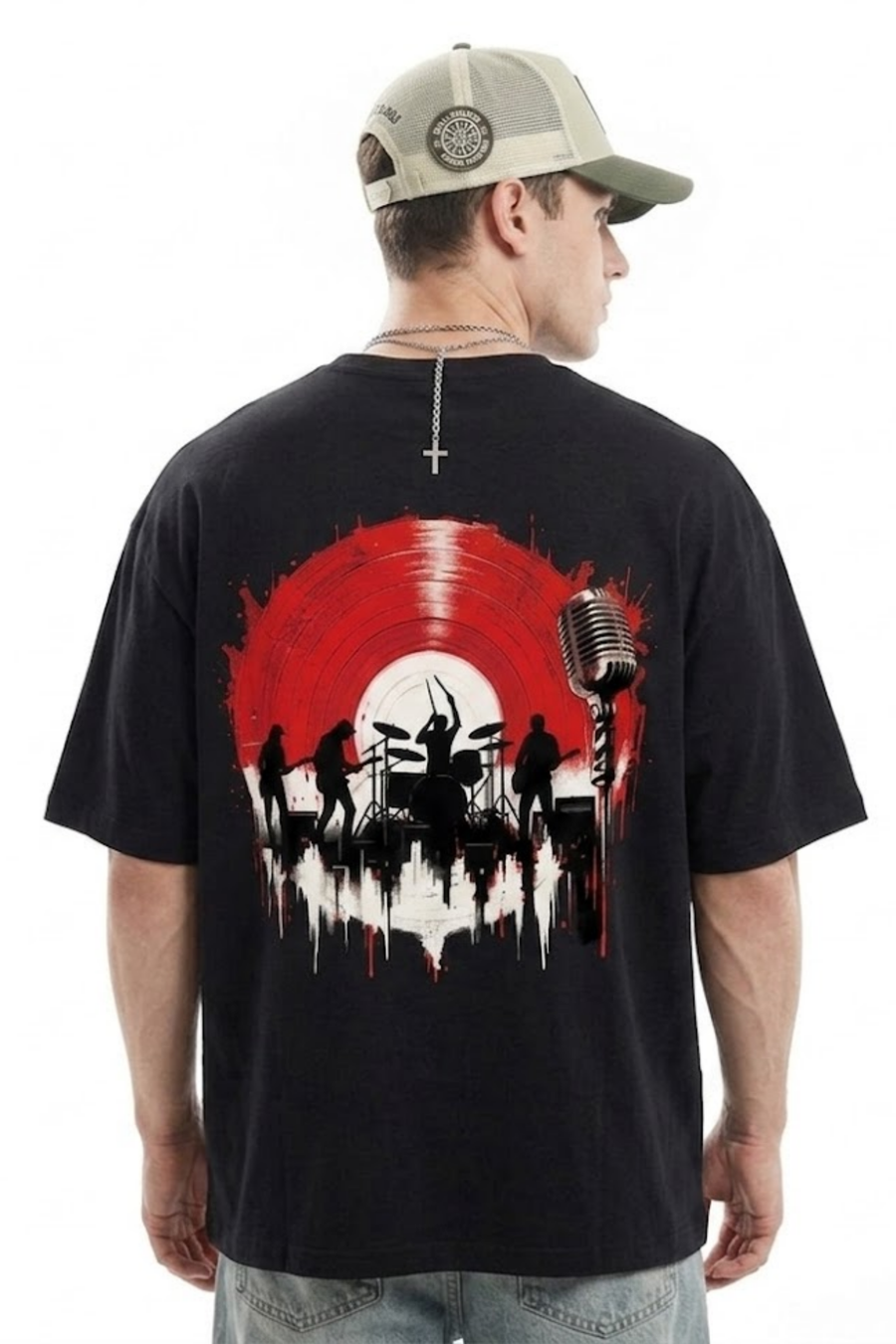 Music Never Dies Oversized T Shirt – Men